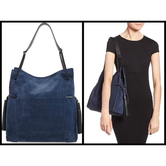 💕ALLSAINTS💕 Freedom Hobo Slouchy Handbag Suede - Picture 1 of 8